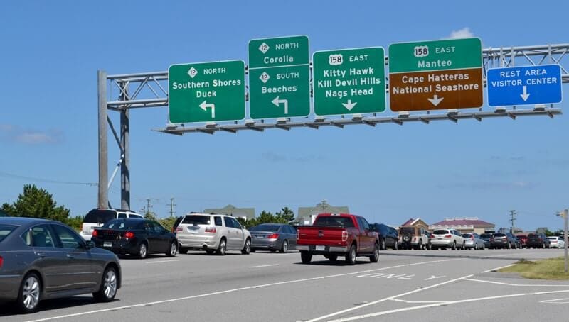 Outer Banks Traffic Intersection