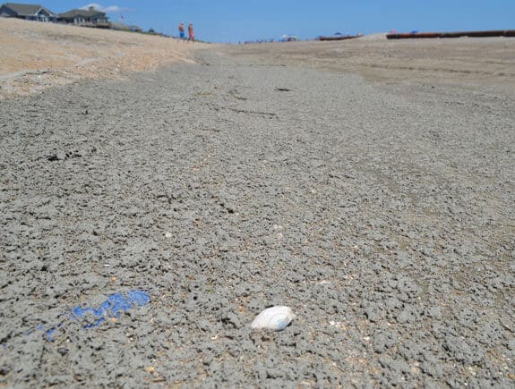 Beach nourishment beachcombing