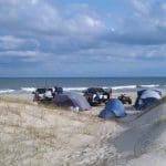 camp on beach outer banks