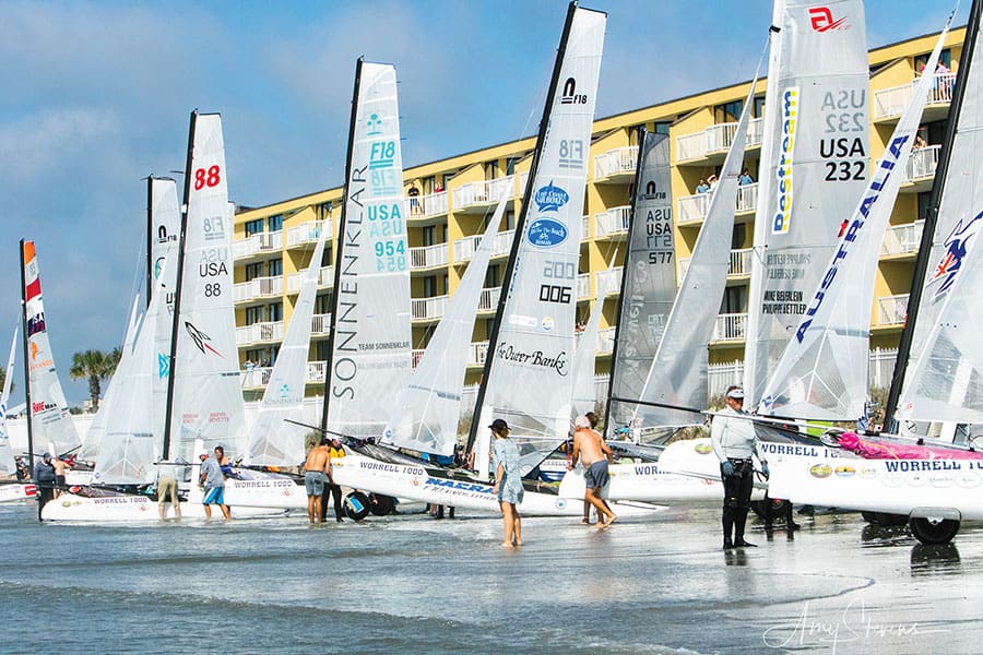 Worrell 1000 teams, ready to launch after a good night’s rest at South Carolina’s Tides Folly Beach Hotel in 2022. Photo by Amy Stevens Photography 