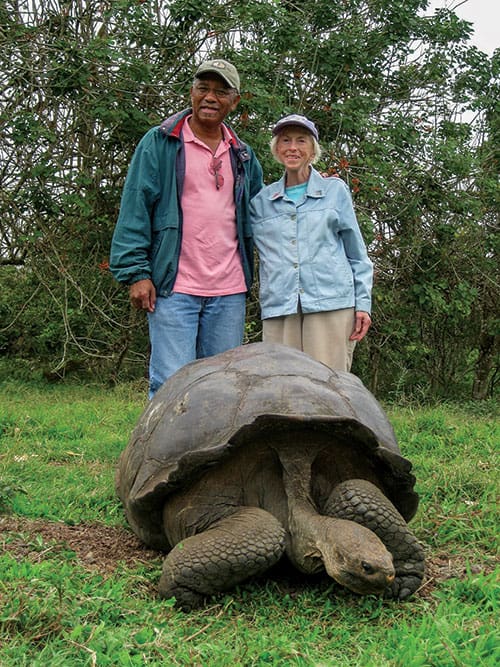 Tate & Melvin traveled together on an all-expense paid trip to the Galapagos Islands, contributing to the writing & illustrations of Nature Series children’s book, Teena Tortoise A Tale of a Little Giant. 