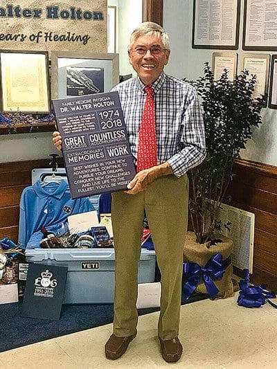Dr. Walter Holton and Ann C. Sumner, MD who worked together at Outer Banks Family Medicine in Manteo, on Roanoke Island. Photo courtesy: Outer Banks Health