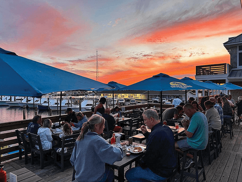 Located at the scenic Oregon Inlet Fishing Center, Sea Chef Dockside Kitchen uses only local whole fish, cut daily for the menu, typically caught right off the boat.