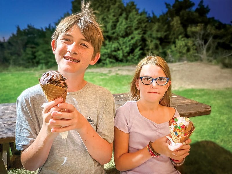 Left: Members of our taste-testing team, Dylan & Harper contributed to this article by sampling a handful of Outer Banks ice cream spots. They were happy to oblige!