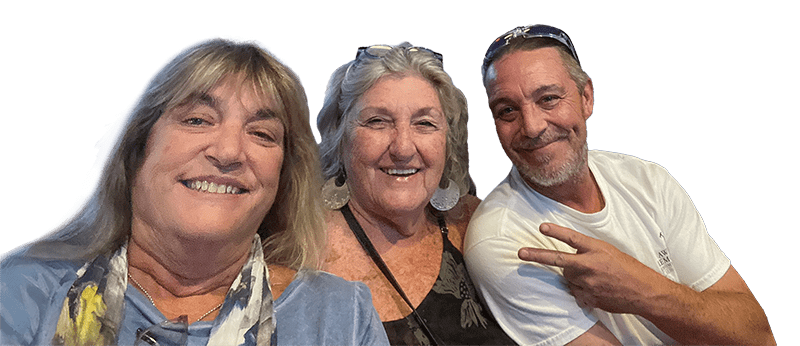 Passing the Torch: Over the years Lady Jane Taxi has evolved, having three separate owners since it was established in 2006. Pictured (from left to right): 2nd owner, Robin Parsons-Rector, Jane Martins (original owner) and current owner/operator, Jonathan Jones. Photo provided by Jonathan Jones