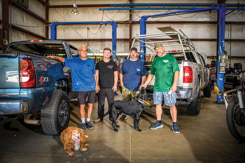 Proud members of the Billy’s Truck & Auto team (from left to right)— Scott Cahoon, Matt Hicks, and Michael Reynolds, Billy Lovell.